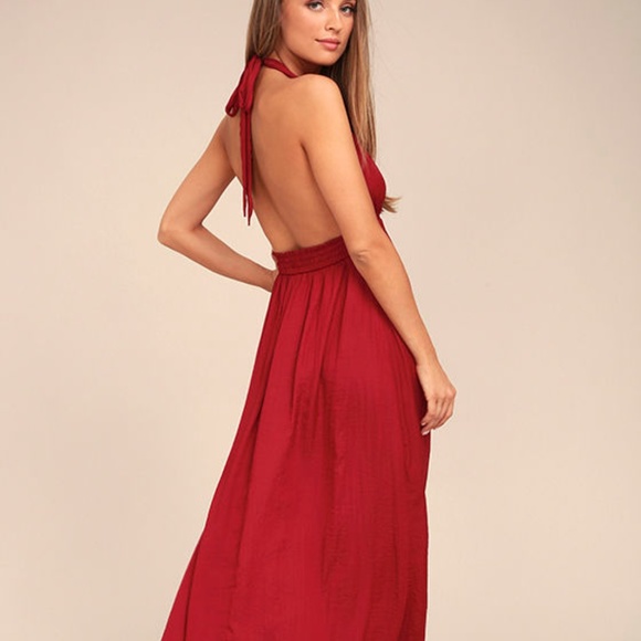 Lulu’s NWT Halter Maxi Dress - Picture 3 of 7
